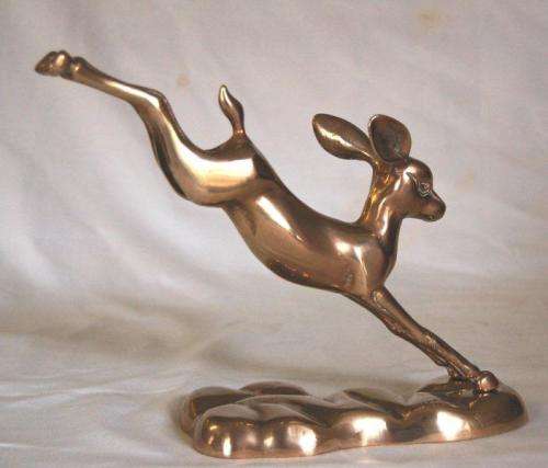 Brass Frolicking Bambi - Height 170mm