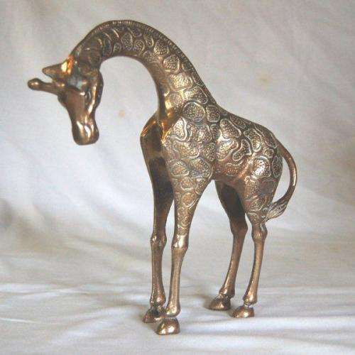 Magnificent Brass Giraffe & Baby - Height 220mm