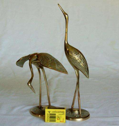 Pair of Quality Brass Storks - Height 300mm