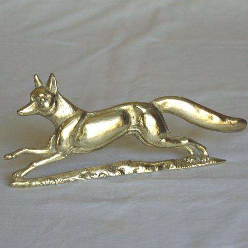 Unusual Brass Fox - Length 195mm