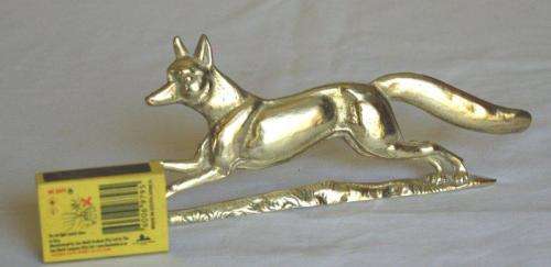 Unusual Brass Fox - Length 195mm
