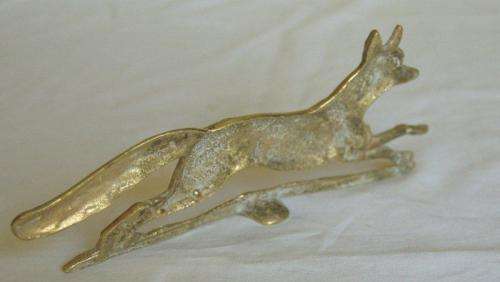 Unusual Brass Fox - Length 195mm