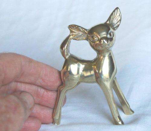 Lovely Quality Brass Bambi - Height 95mm