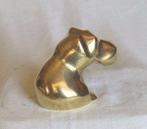 2 Heavy Solid Brass Hippos - Great for paper weights - Height 55mm