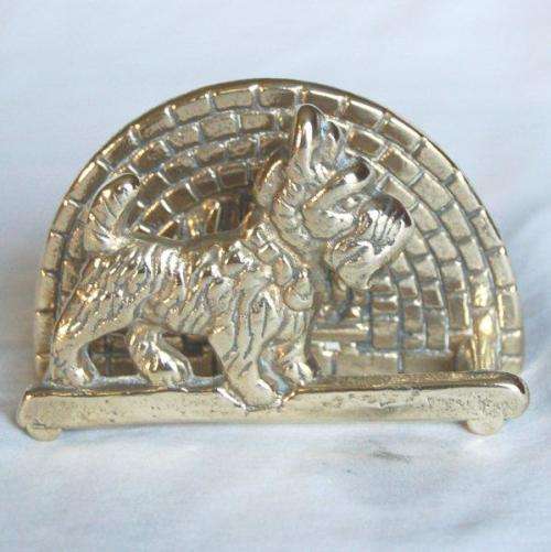 Beautiful Scottie Dog Napkin/Card Holder - Lenght 87mm Height 56mm