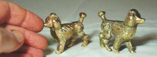 2 Quality Brass Poodles - Height 50mm - Sold as one lot.