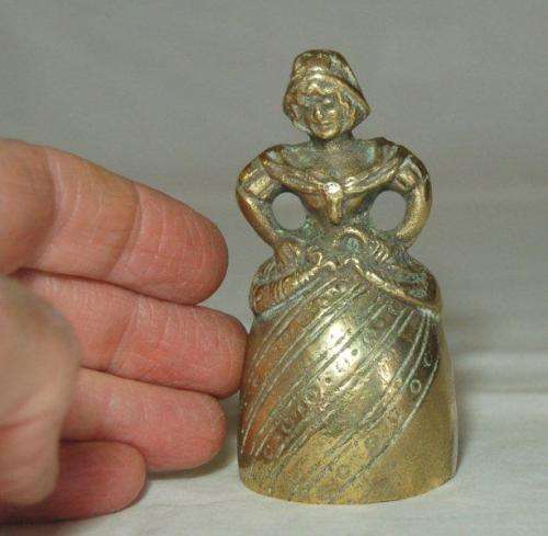 Rare Brass Lady Bell - Height 85mm