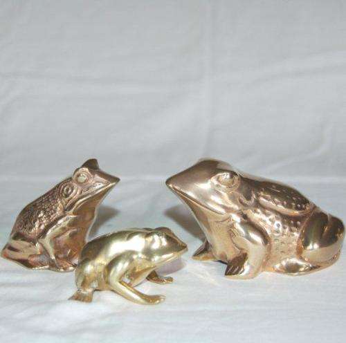 3 Brass Frogs - Longest is 100mm