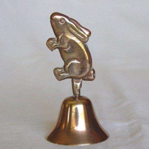 Brass Bunny Table Bell - Height 83mm