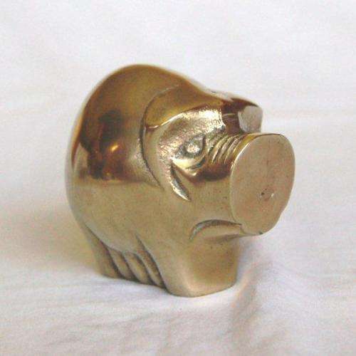 Character Brass Pig - Height 65mm