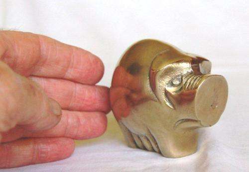 Character Brass Pig - Height 65mm