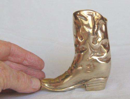Quality Brass Cowboy Boot - Height 98mm