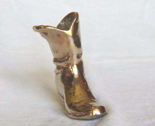 Quality Brass Cowboy Boot - Height 98mm