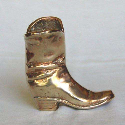 Quality Brass Cowboy Boot - Height 98mm