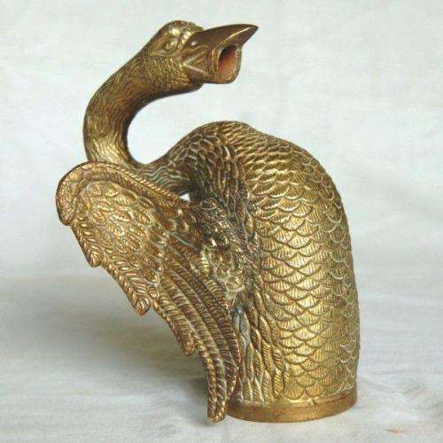 Rare Vintage Solid Brass Swan Pond Spitter (Fountain Head)  - Read Description and see all pictures.