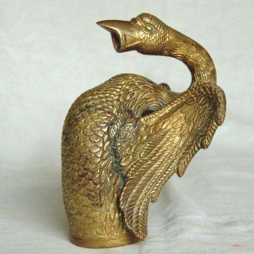 Rare Vintage Solid Brass Swan Pond Spitter (Fountain Head)  - Read Description and see all pictures.