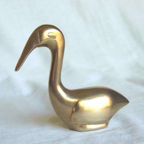 Unusual Brass Water Bird - Height 100mm