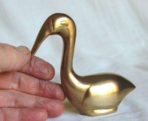 Unusual Brass Water Bird - Height 100mm
