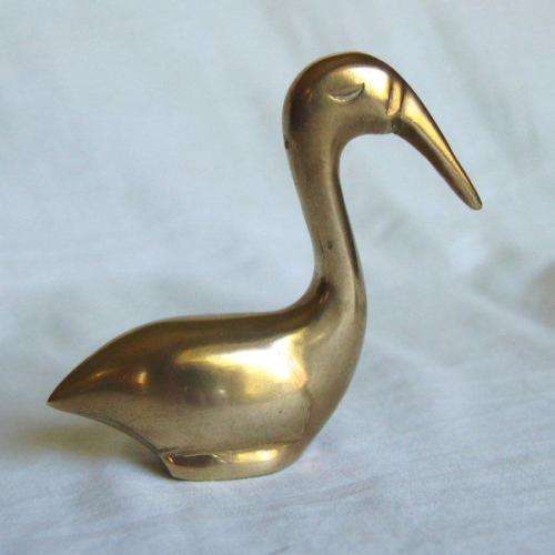 Unusual Brass Water Bird - Height 100mm