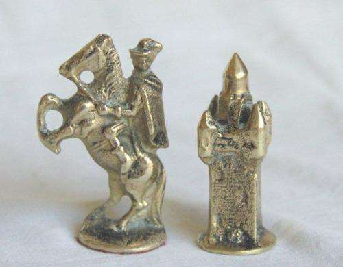 Solid Brass Ornamental Chess Pieces (16 pieces) - Weight 1.3 kg's - Tallest piece is 85mm