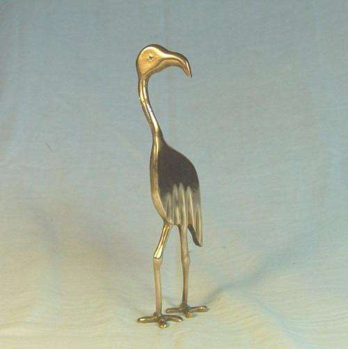 Interesting Solid Brass Flamingo - Height 175mm