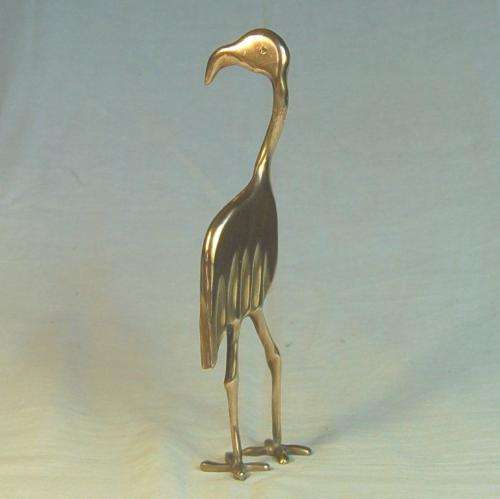 Interesting Solid Brass Flamingo - Height 175mm