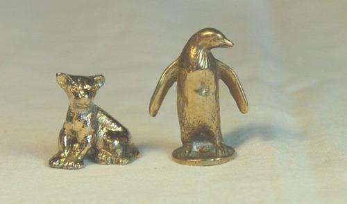 Selection of 12 Solid Brass Printers Tray Animals - See Pictures and Description - Sold as one lot.