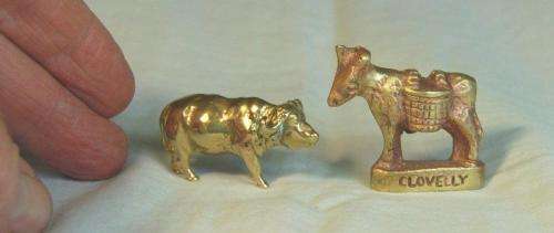 Selection of 12 Solid Brass Printers Tray Animals - See Pictures and Description - Sold as one lot.