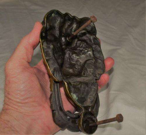 Large Heavy Vintage Cast Brass Lion Door Knocker - Height 185mm Width 110mm - Weight 929 Grams