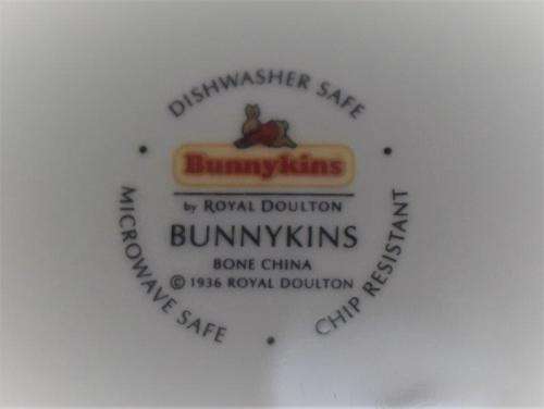 Bunnykins `Royal Doulton` Childrens Set. 1 Plate 1 Cereal Bowl and 1 Mug - Original Box included.
