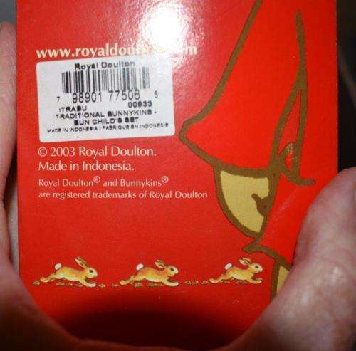 Bunnykins `Royal Doulton` Childrens Set. 1 Plate 1 Cereal Bowl and 1 Mug - Original Box included.