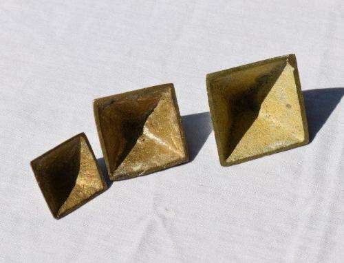 Quality Miniature Brass Sarcophagus and the 3 Pyramids of Giza. Sold as 1 lot . See Pictures