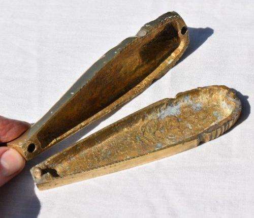 Quality Miniature Brass Sarcophagus and the 3 Pyramids of Giza. Sold as 1 lot . See Pictures