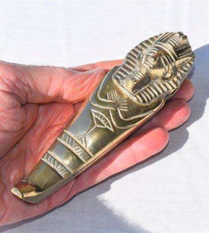 Quality Miniature Brass Sarcophagus and the 3 Pyramids of Giza. Sold as 1 lot . See Pictures