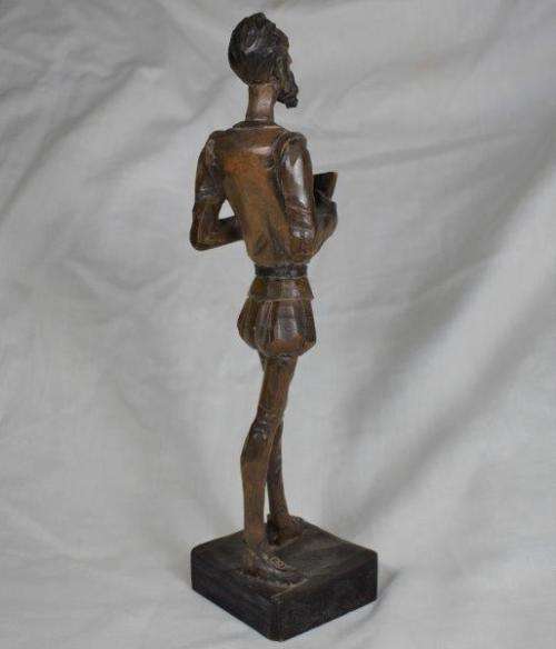 Don Quixote - Hand carved wooden figurine OURO Spain - Height 250mm