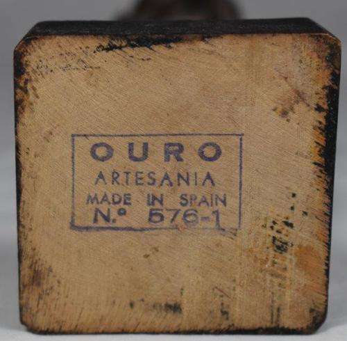 Don Quixote - Hand carved wooden figurine OURO Spain - Height 250mm