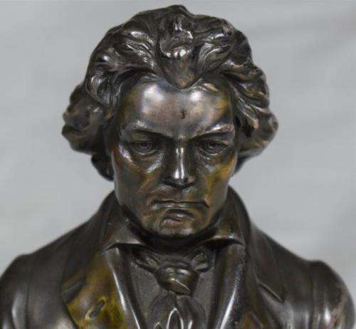 Beethoven Bronze Bust - On marble base - Height 160mm