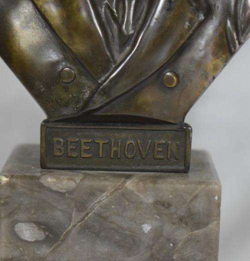 Beethoven Bronze Bust - On marble base - Height 160mm
