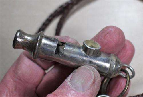 Vintage BING SHING (Etched Tiger Trade Mark) Whistle - Hong Kong. See description for details