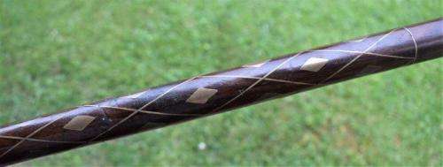 Stunning Brass Handled Walking Stick With Brass Inlay - See all pictures - Length 930mm