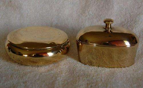 2 Solid Brass Trinket Boxes