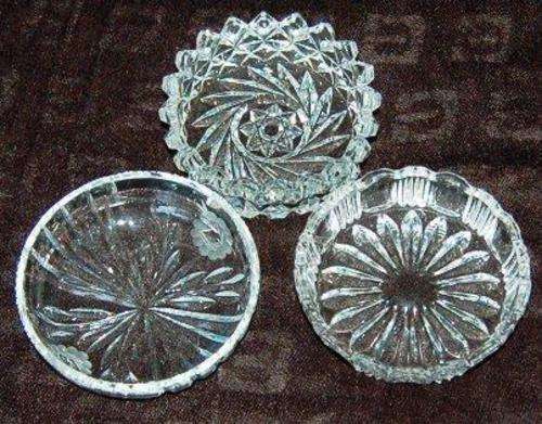 3 Assorted Quality Trinket Dishes - Average size - Height 30mm Diameter 100mm