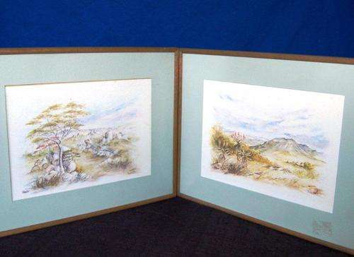 " Matopos and Inyanga " Prints by " Crystal Wynn " Each measures 430mm X 350mm