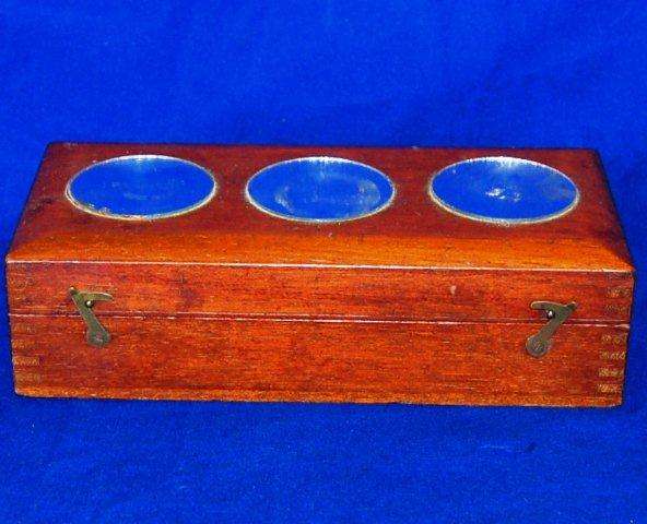 Wooden Box with Mirrors - 205mm Long 97mm Wide and 65mm High