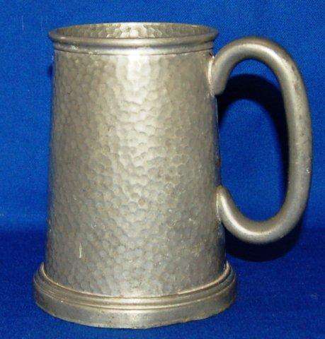 Glass bottom Pewter Beer Mug - Height 125mm