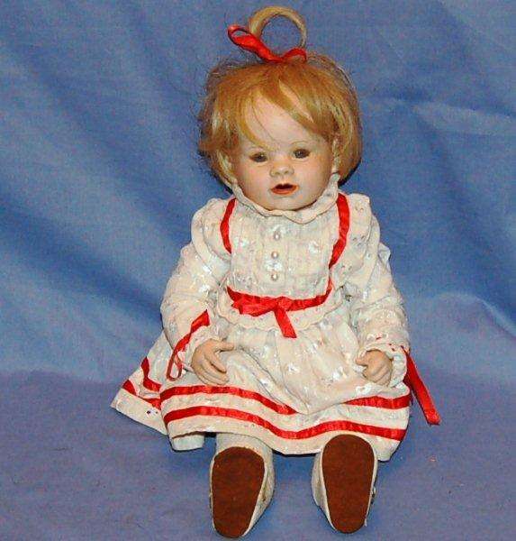 Pretty Porcelain Doll - Stamped 1987 - Height 400mm