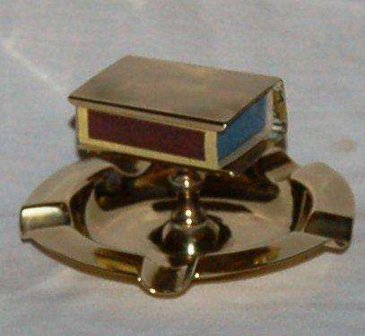 Brass Ashtray with Matchbox Holder - Diameter 115mm