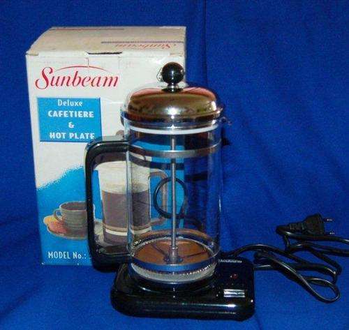 Sunbeam Deluxe Cafetiere & Hot Plate - As New - 1 Litre - Model 3170 - 50