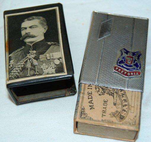 WW 1 Lord Kitchener Matchbox Holder Plus Extra Silver Plated Holder - See details below