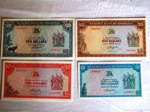 Rhodesian Set of Notes - Uncirculated - ( Set #3 ) Full Details Below.